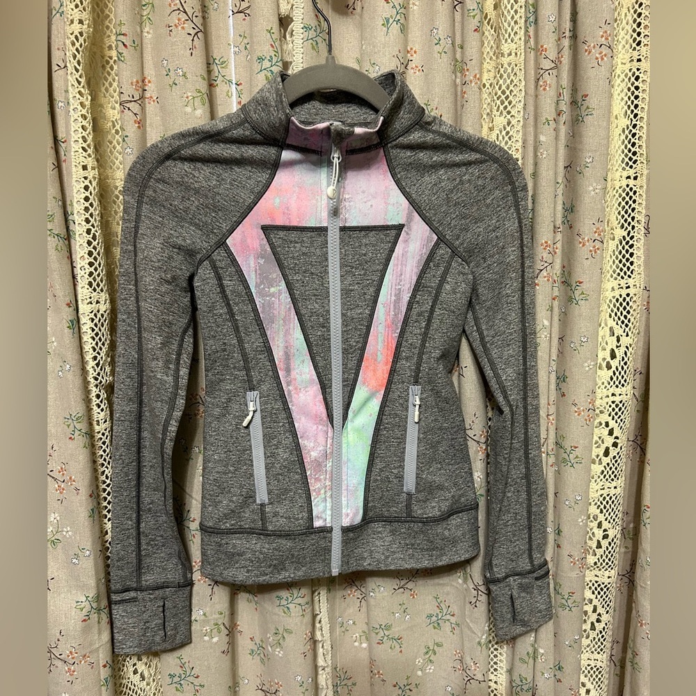 Ivivva By Lululemon Perfect Your Practice Jacket Full Zip Thumbholes Size 10